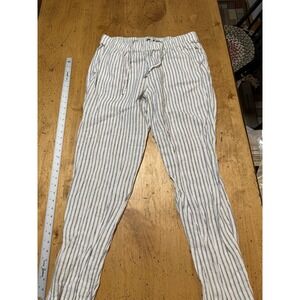 Alex Mill Unisex XL 100% Relaxed Pants Navy and White Striped Drawstring